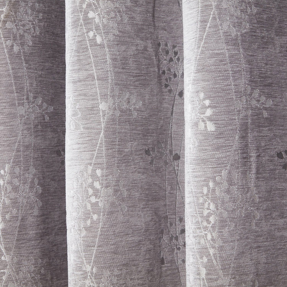 Grace Chenille Curtain Grey 168cm 183cm Image 4