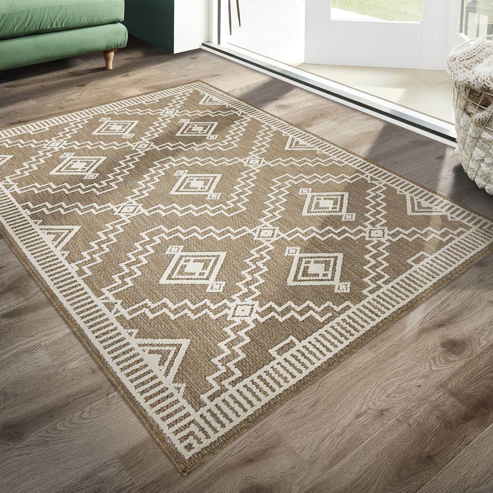 Origins Atlas Diamond Coffee Rug 120 x 170cm Image 6