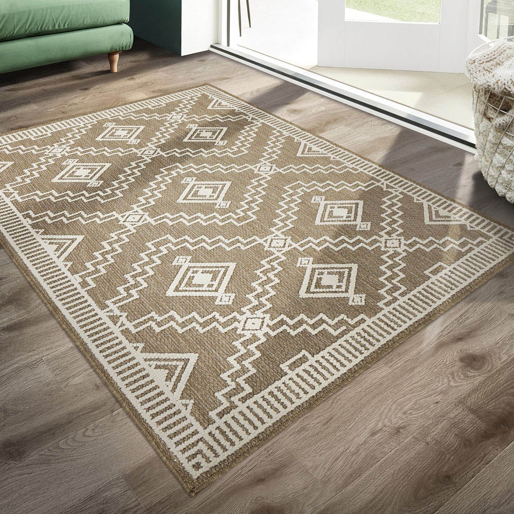 Origins Atlas Diamond Coffee Rug 160 x 230cm Image 6