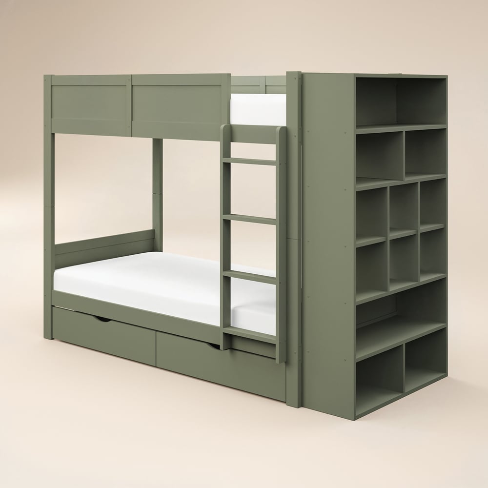Flair Ruby Green Bunk Bed with Storage Image 2