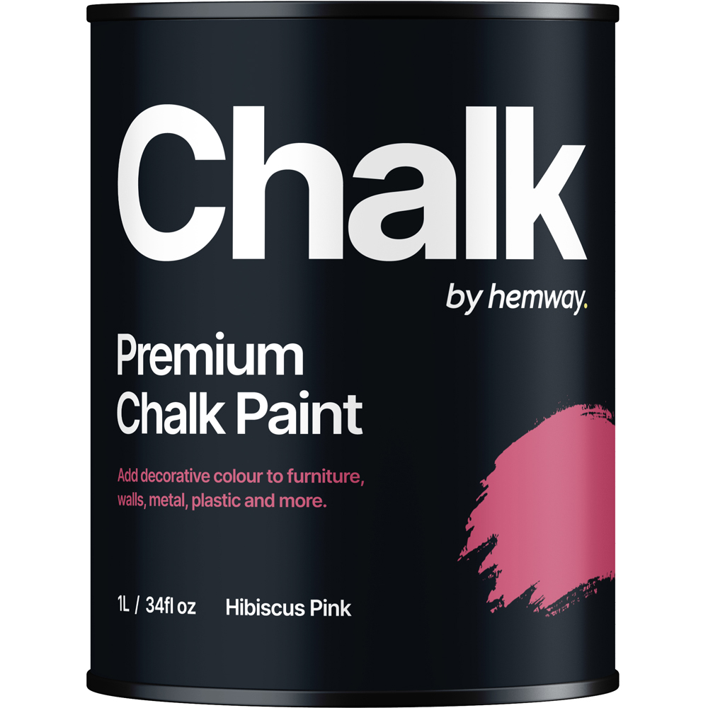 Hemway Hibiscus Pink Furniture and Walls Matt Chalk Paint 1L Image 2