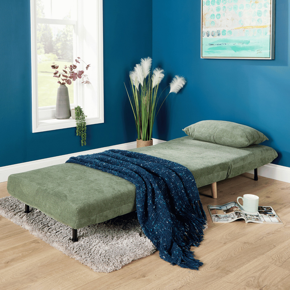 Home Source Lorena Single Green Sofa Bed Image 6
