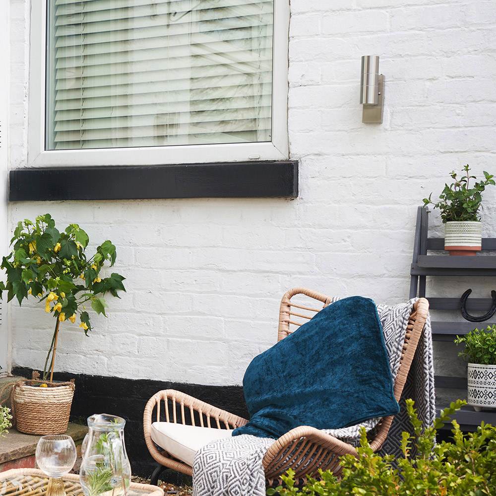 ValueLights Silver Outdoor Wall Up Down Light with Dusk till Dawn Sensor Image 7