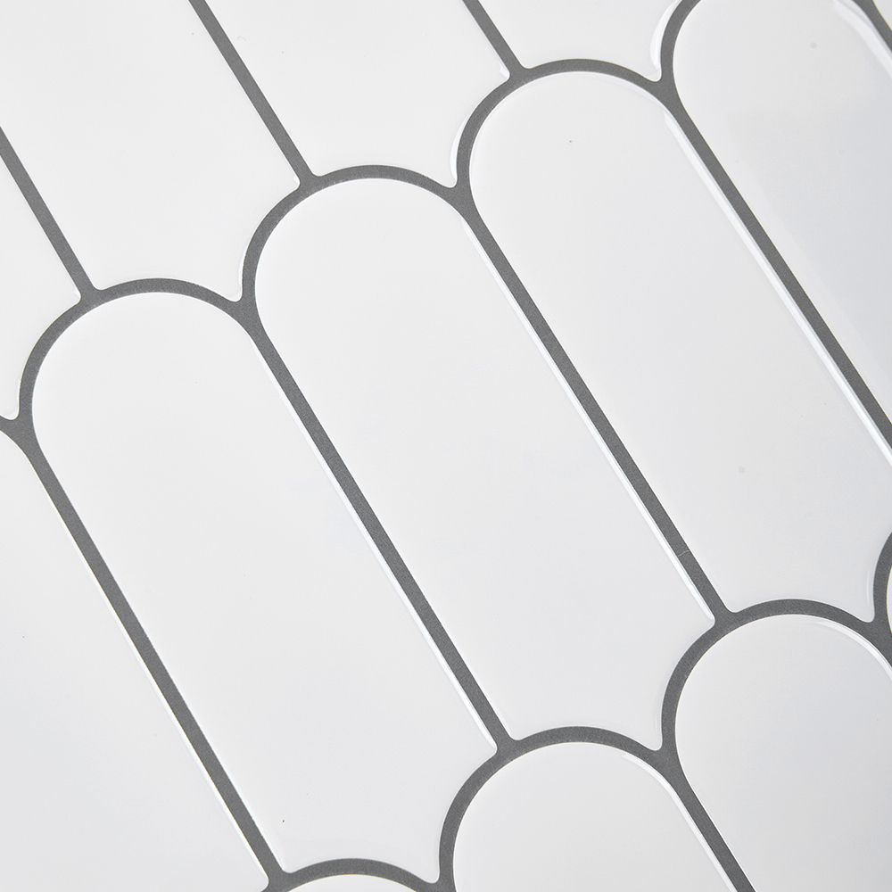 Living and Home Light Grey Arch Self Adhesive Wall Sticker 10 Pack Image 5