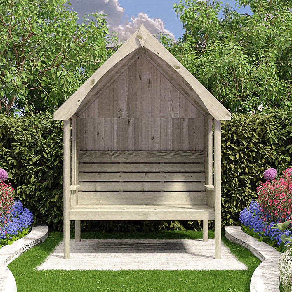 Shire Fern Nook 3 Seater 2.10 x 5.3ft Pressure Treated Pine Garden Arbour Image 4