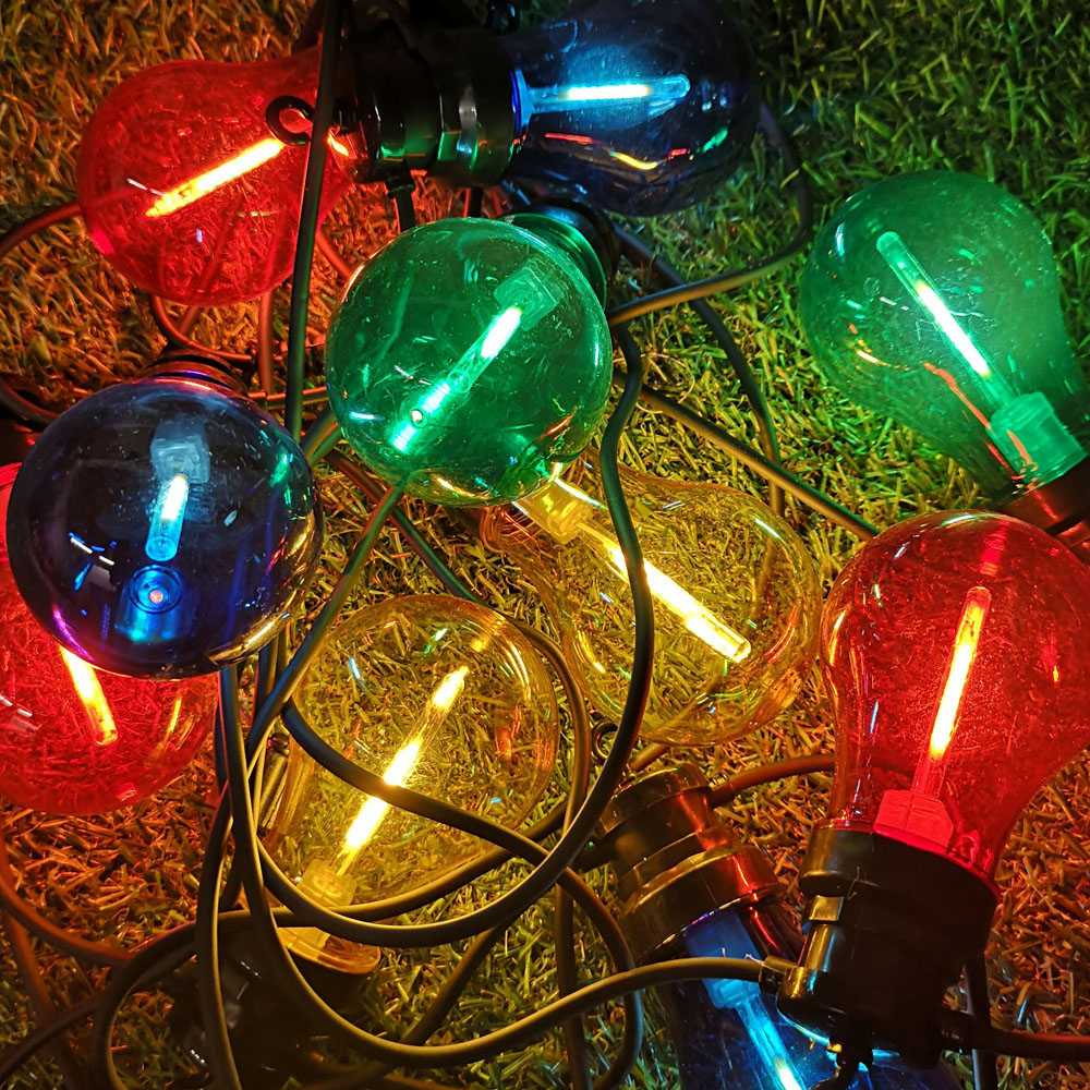 Samuel Alexander Multi Colour Festoon Bulb Lights with Timer Function 4.5m 10 Pack Image 3
