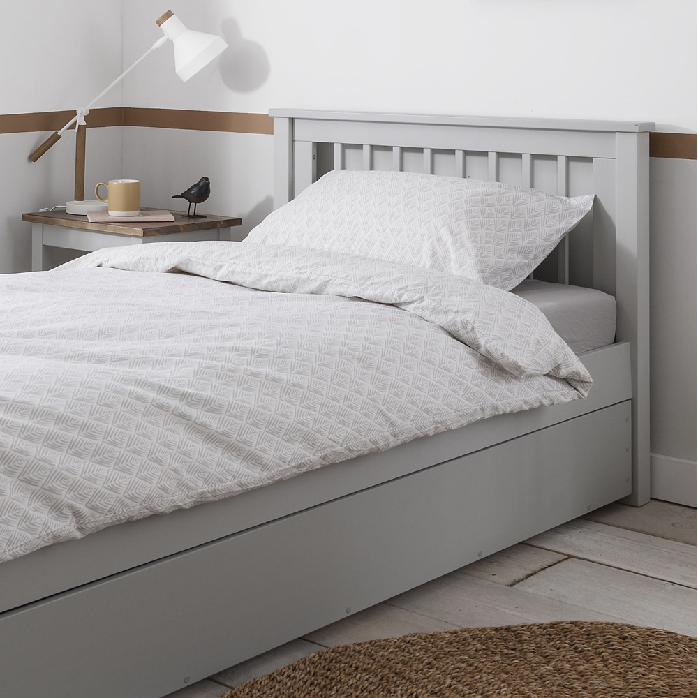 Noa and Nani Hampshire Single Silk Grey Bed Frame with Olaf Trundle ...