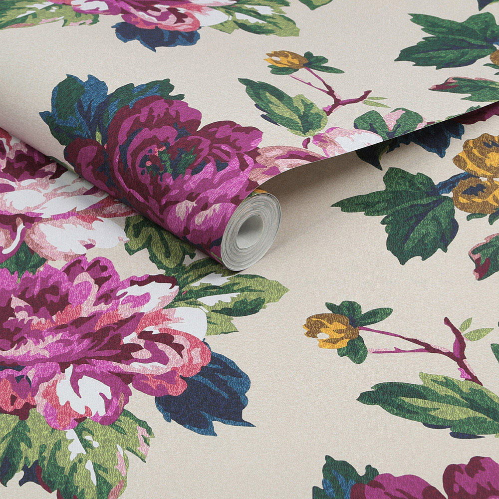 Joules Invite Floral Cream Wallpaper Image 2
