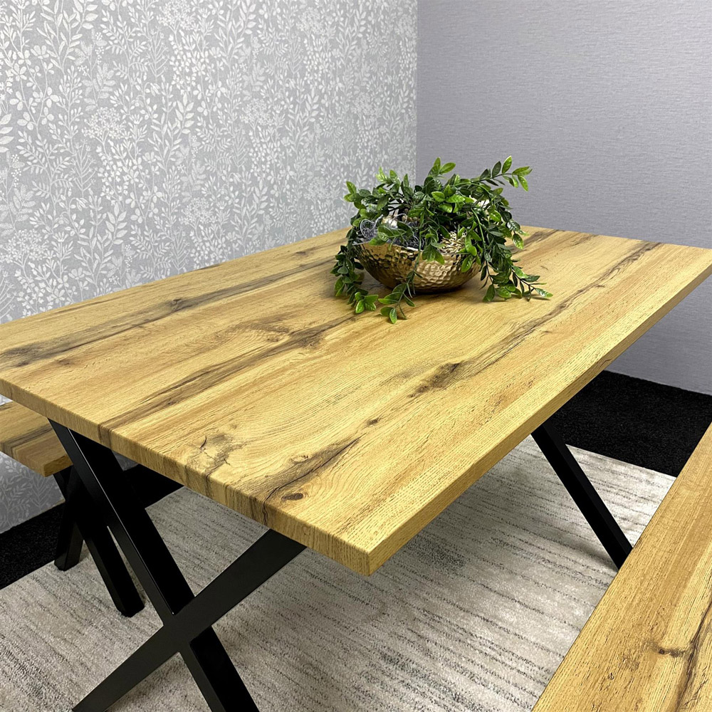 Kosy Koala Brown Wooden Dining Table Set with Benches Image 2