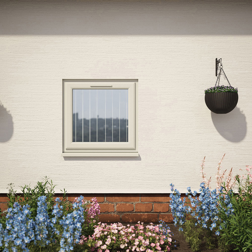 Crystal Agate and White Top Hung Opener Obscure Triple Glazed Window 610 x 610mm Image 4