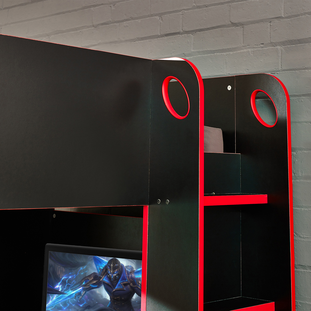 Julian Bowen Impact Black and Red Gaming Bunk Bed Image 5