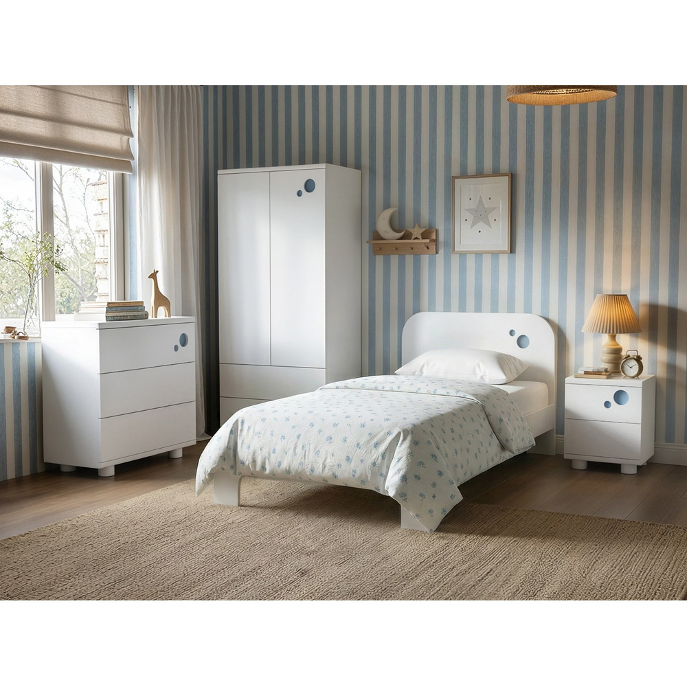 Flair Livana 3 Drawer White Chest of Drawers Image 7