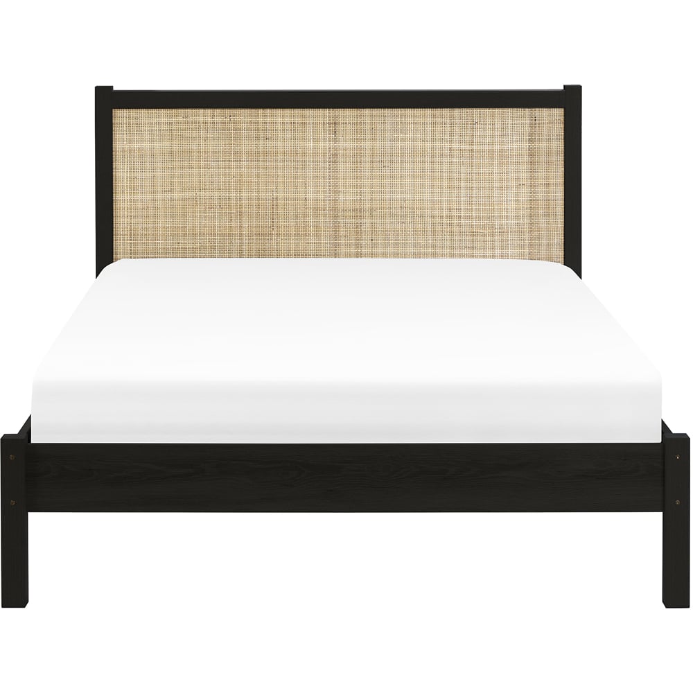 Julian Bowen Padstow Rattan Double Black Bed Frame Image 3