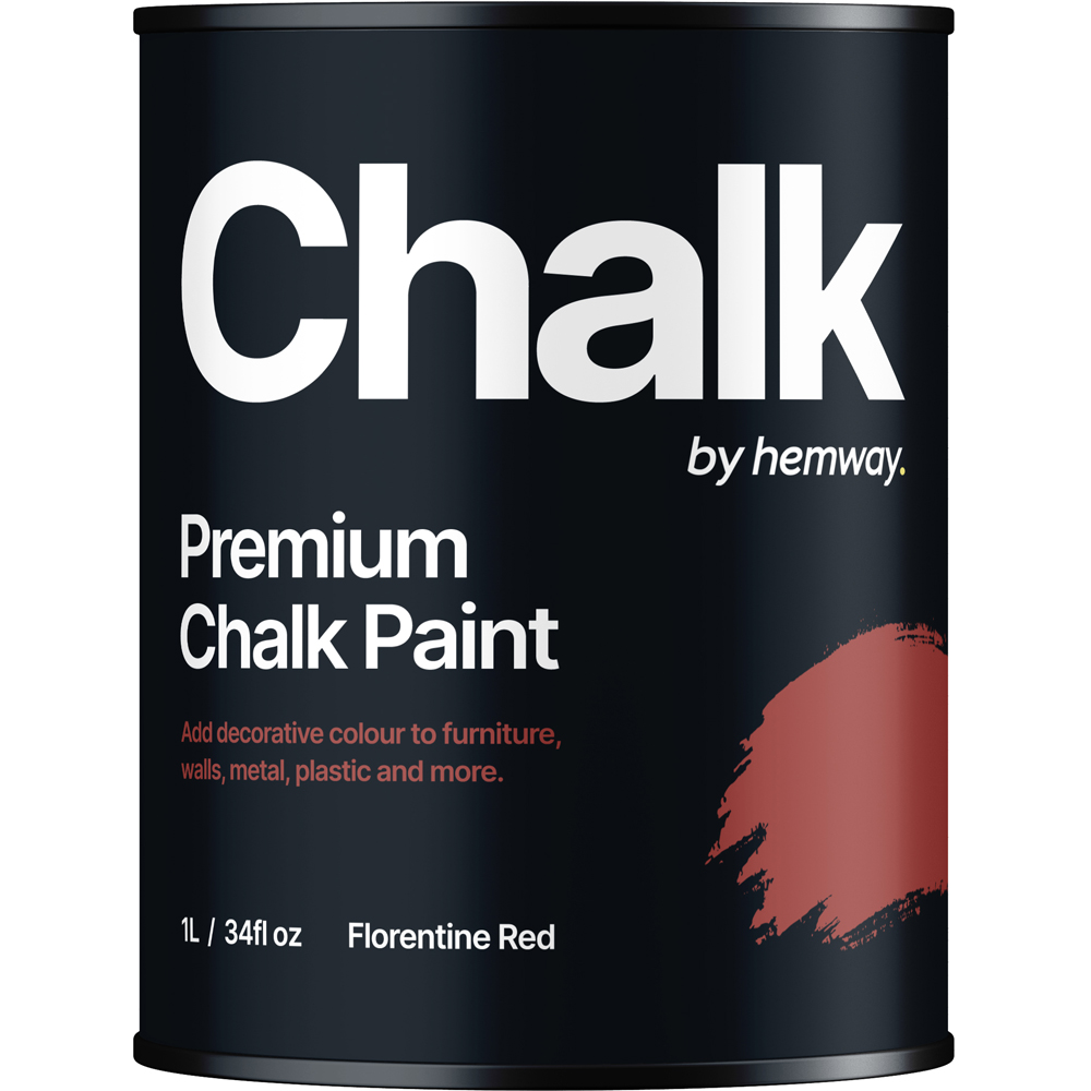 Hemway Florentine Red Furniture and Walls Matt Chalk Paint 1L Image 2
