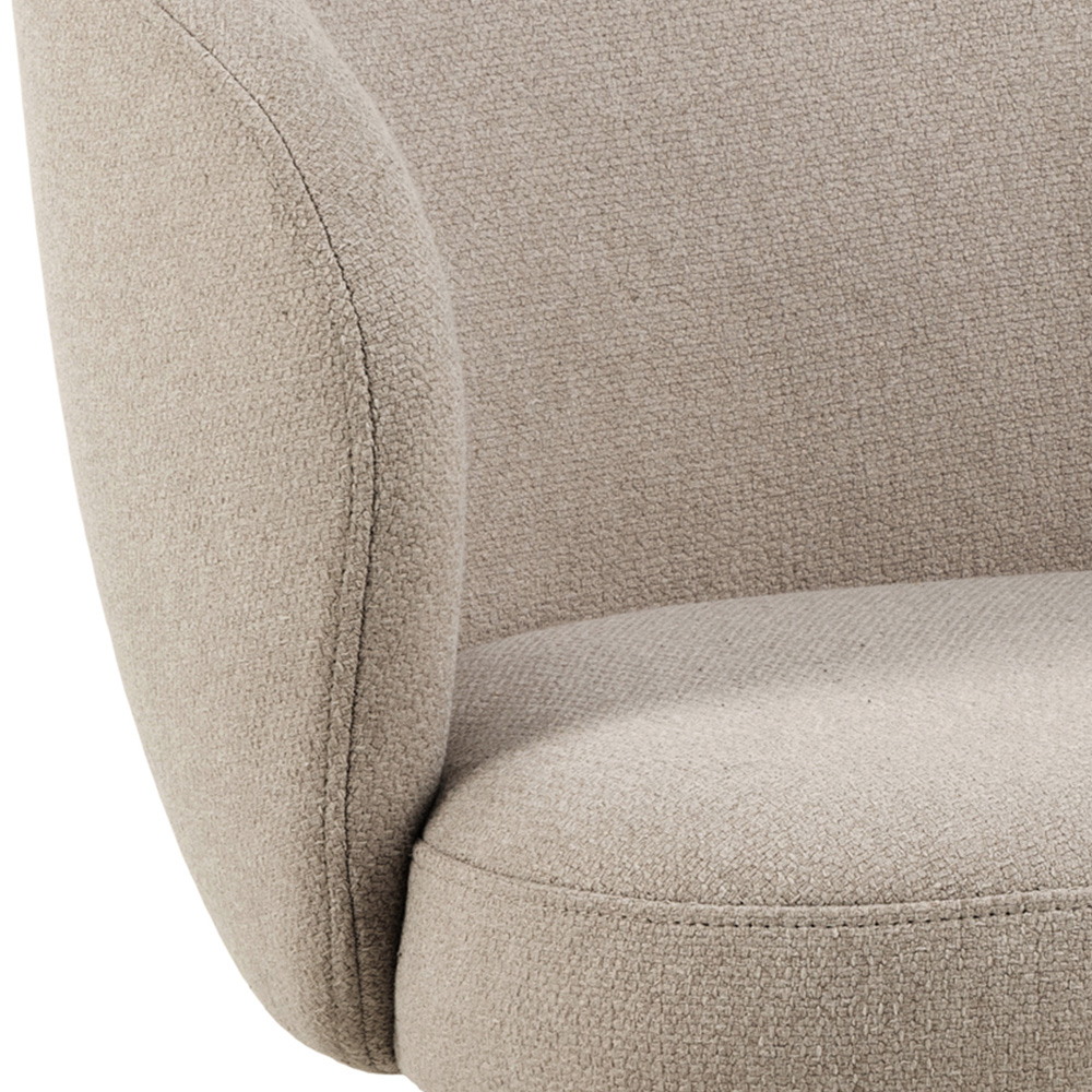 Florence Soli 4 Seater Round Dining Table Set Oak Black and Beige Image 4