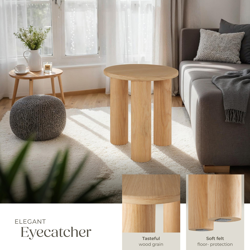 tectake Sisi Round Wooden Side Table Image 4