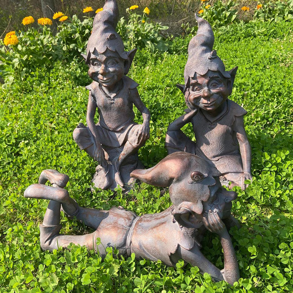 Inspirational Gifting Pixie Sitting Polystone Resin Garden Ornament Image 6