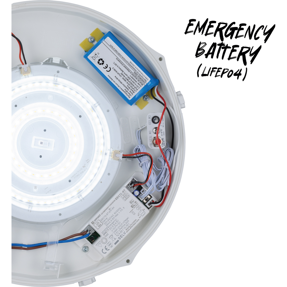 TCP Emergency Bulkhead Wall and Ceiling Light Image 3