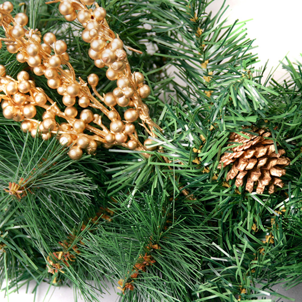 Best Artificial Gold Christmas Garland 270cm Image 7