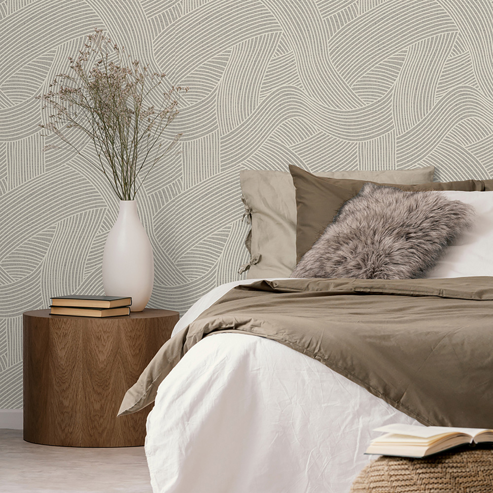 Belgravia Decor Maya Geo Grey Wallpaper Image 2