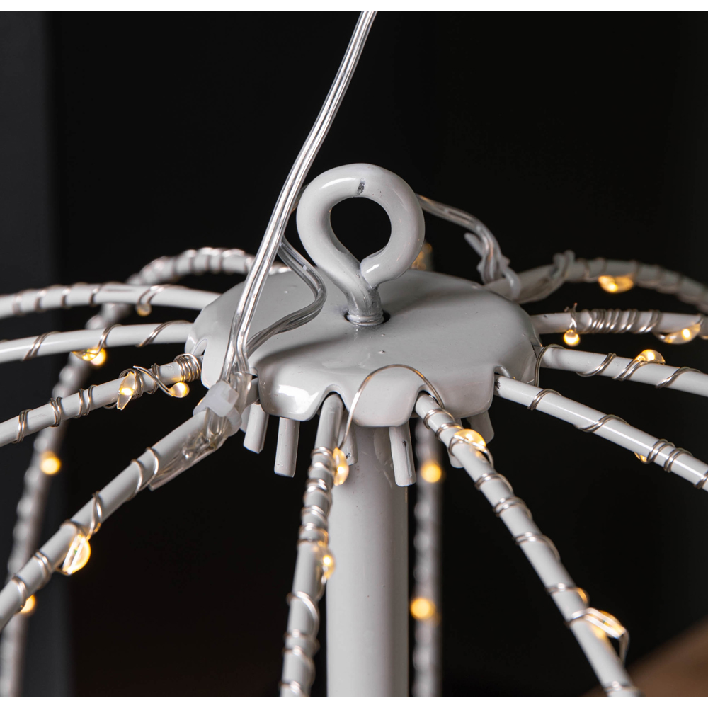 Samuel Alexander 108 Warm White LED White Metal Folding Ball Light 30cm Image 5