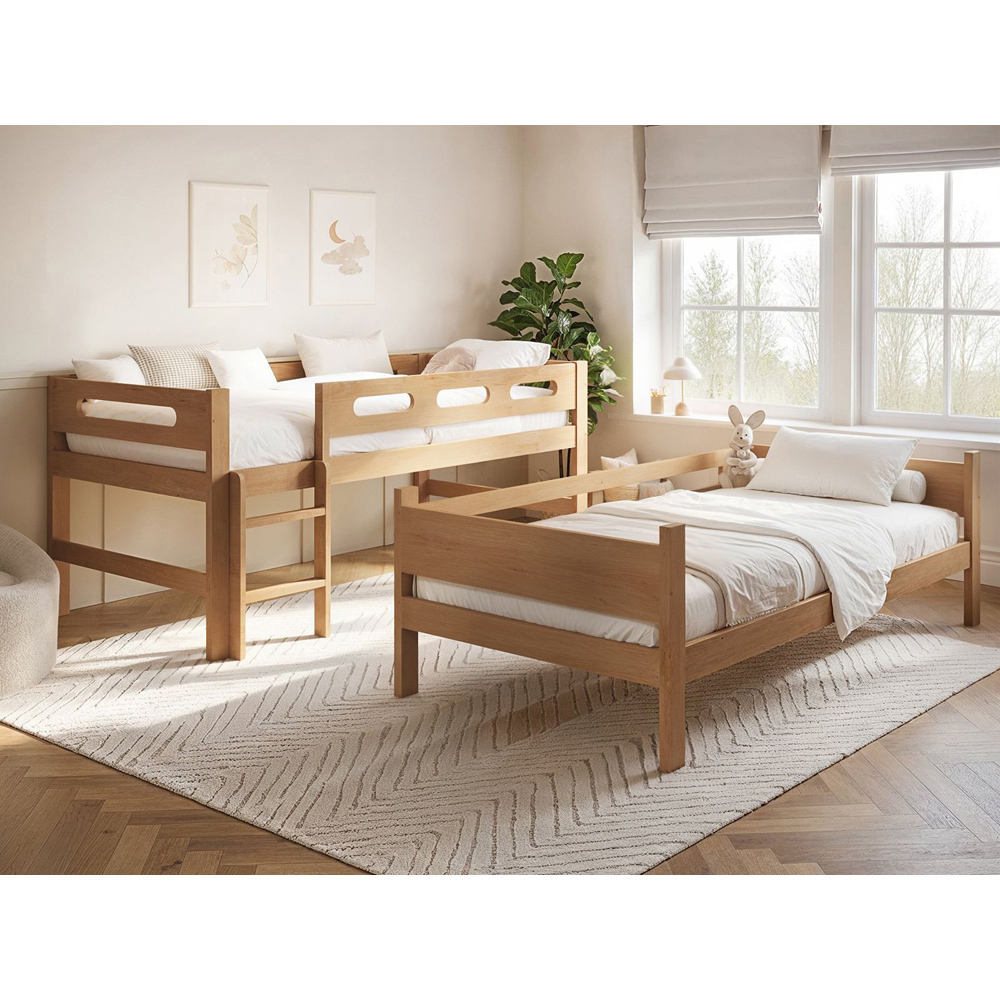 Flair Elijah Natural Detachable Wooden Bunk Bed Image 4