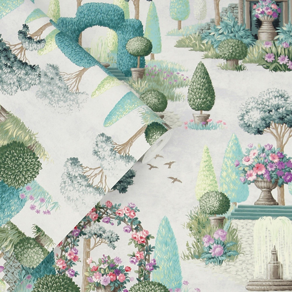 Laura Ashley Naunton Folly Fern Green Wallpaper Image 2