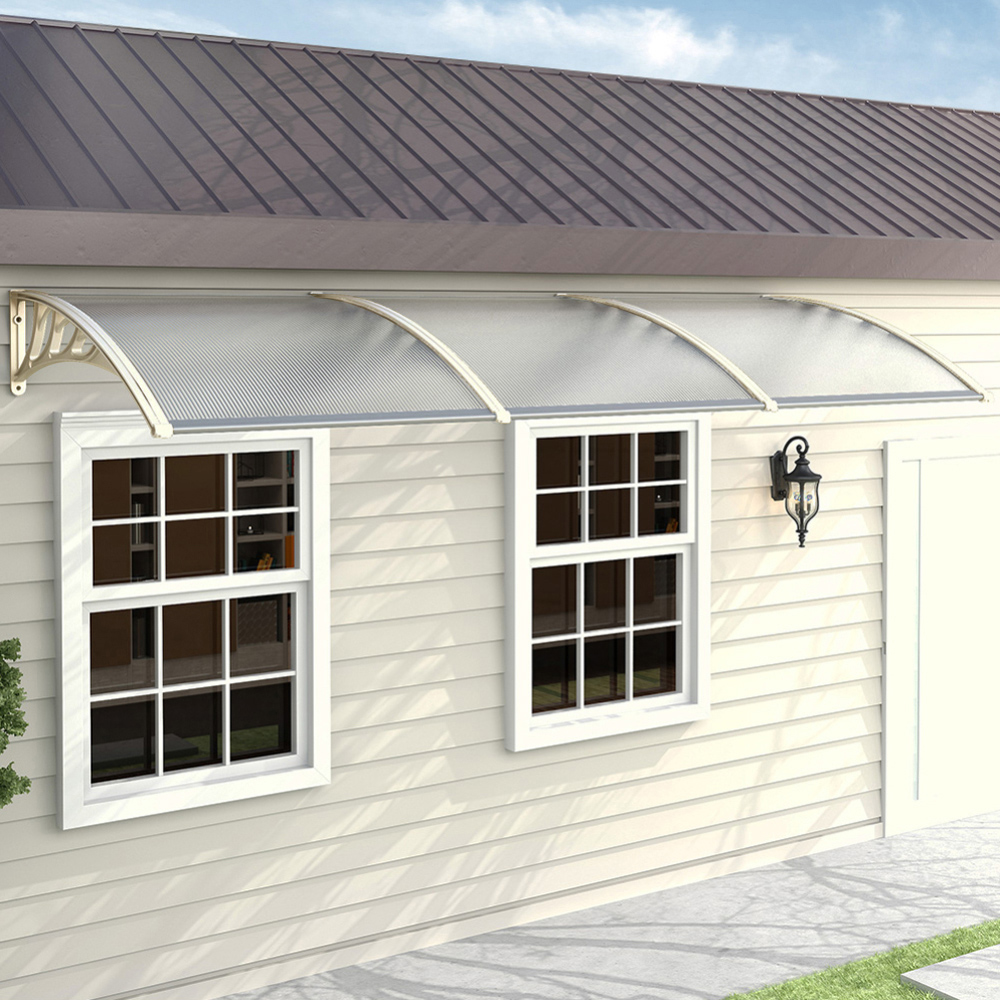 Living and Home White Window and Door Awning Canopy with Brackets 2.7m Image 5