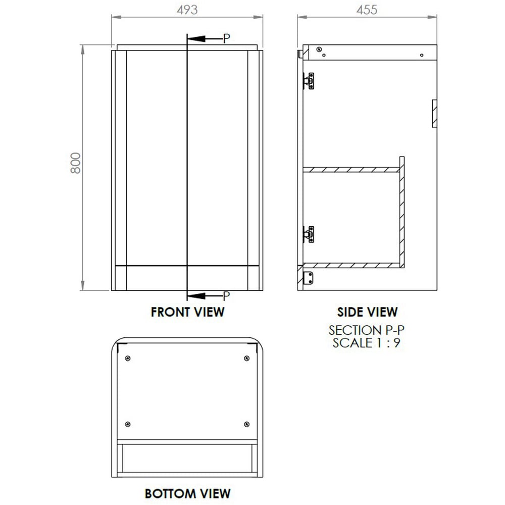 Bathstore Amalfi 2 Door Grey Floor Standing Cloakroom Basin Unit Image 5