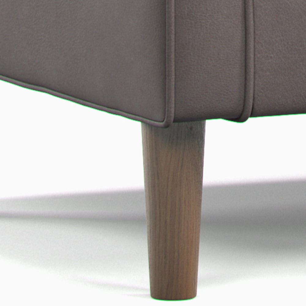 Bexhill 3 Seater Grey Faux Leather Reversible L Shaped Corner Sofa Image 8