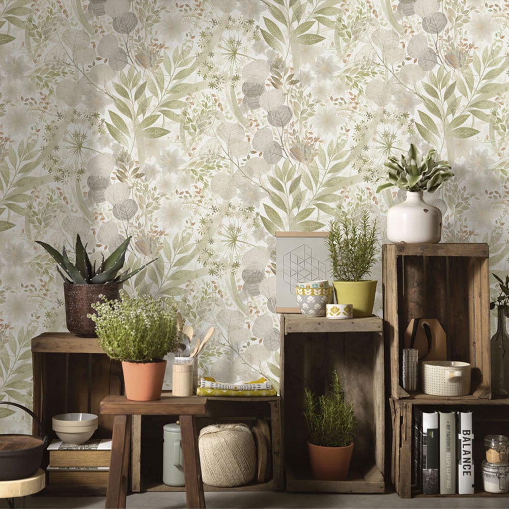 Erismann Secret Grove Green Wallpaper Image 5