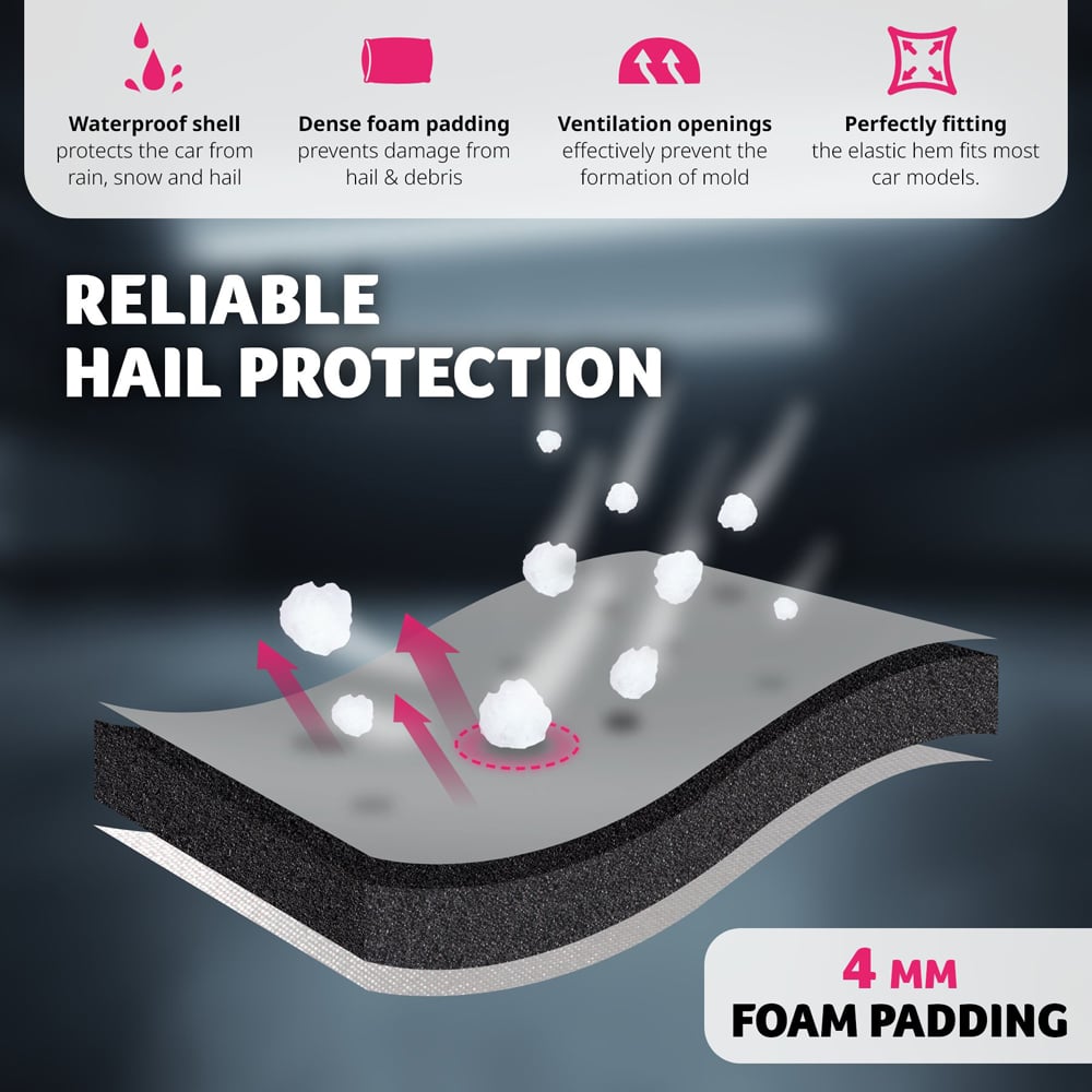 tectake Waterproof Car Cover 533 x 178 x 120cm Image 4