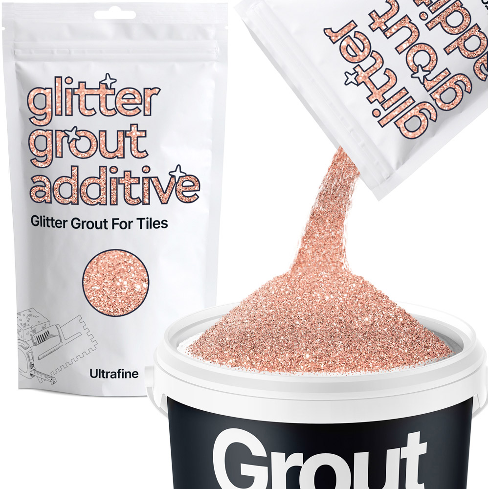 Hemway Glitter Rose Gold Ultrafine Tile Grout Additive 100g Image 2