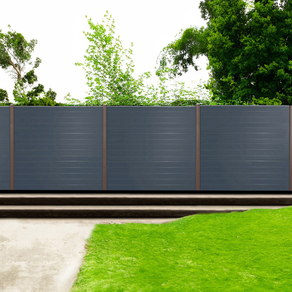 Endurofence Anthracite Grey 1830 x 1500mm Multi Rib Maintenance Free Fence Panel  Image 4