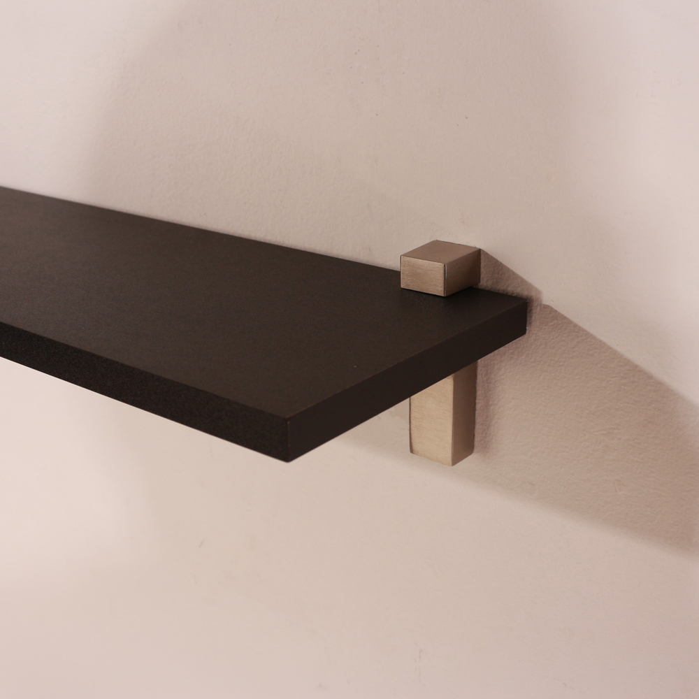 Core Products Lavant Black Oak Slim Shelf with L Shape Bracket 60cm Image 4