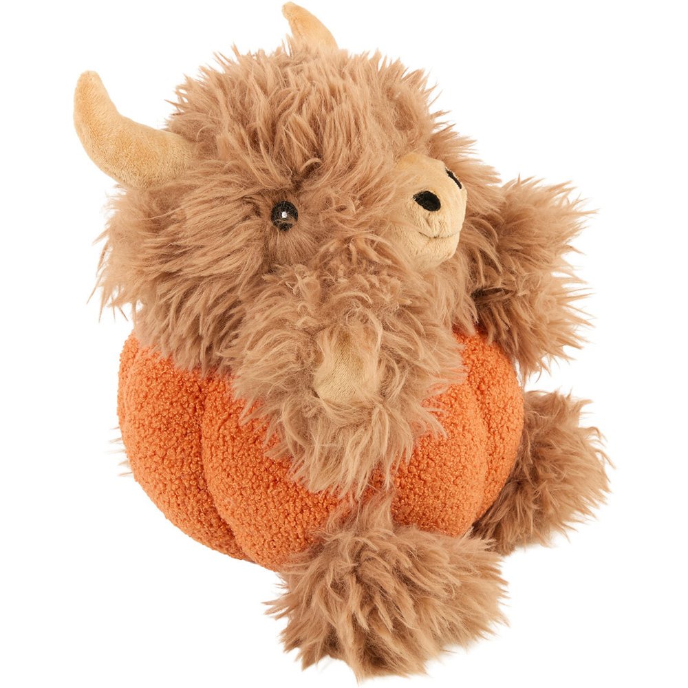 Highland Cow Pumpkin Doorstop Brown Image 3