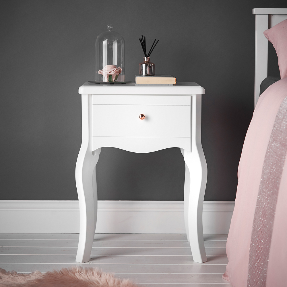 CARME Home Sorrento White Side Table Image 6