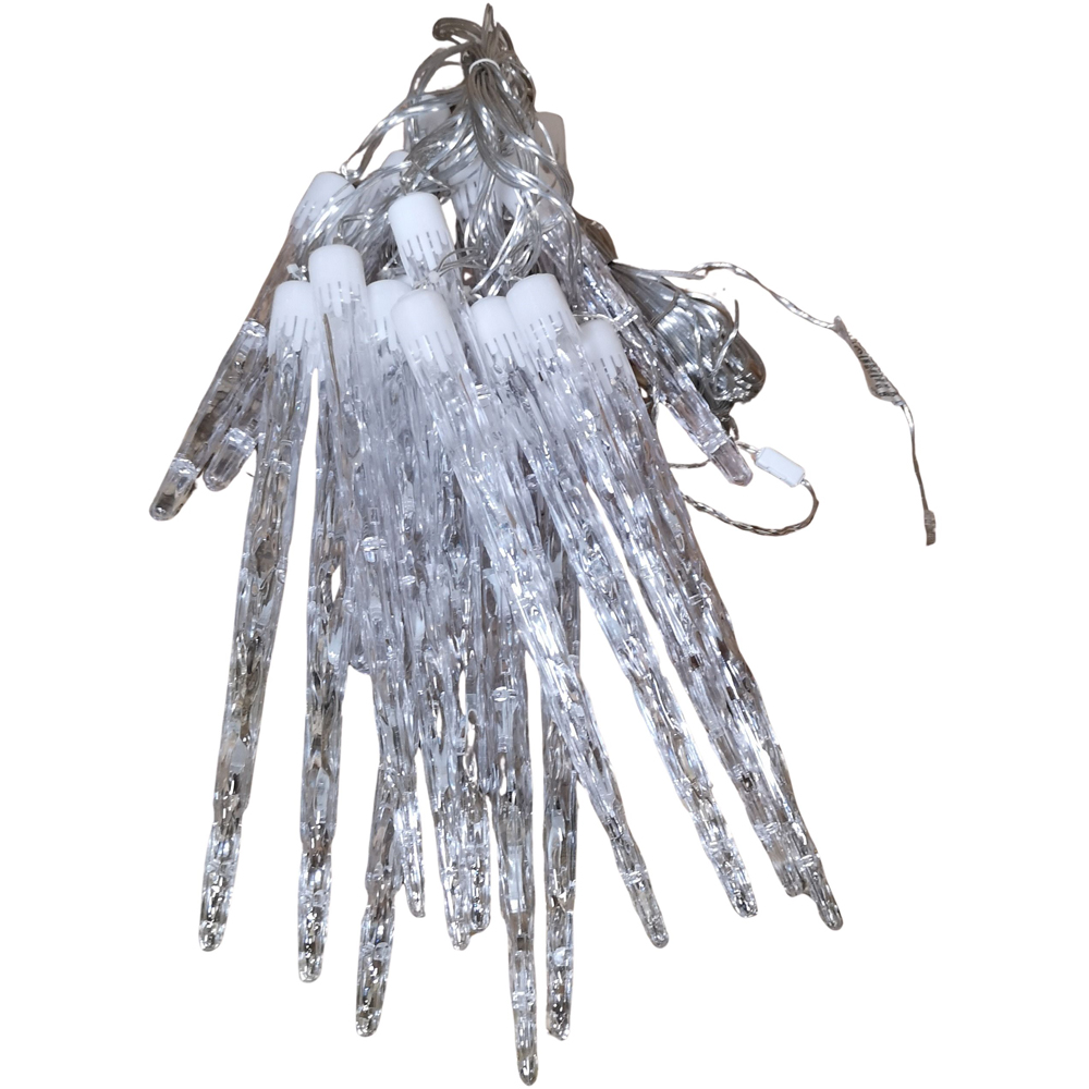 Premier 72 Blue LED Clear Cable Icicle String Light 6.9m Image 2