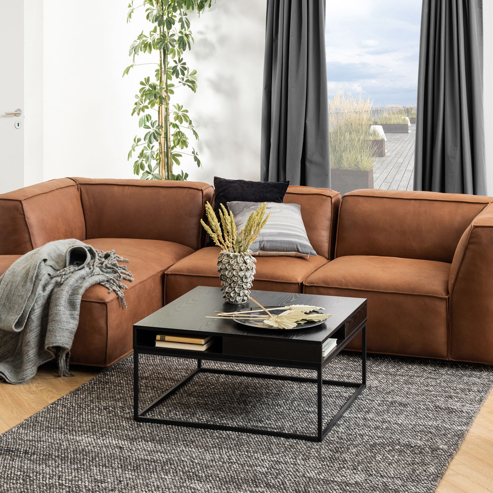 Florence Willford 2 Shelf Black Coffee Table Image 9