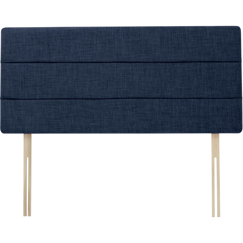 Bedmaster Small Double Midnight Linen Milan Lined Headboard Image 2