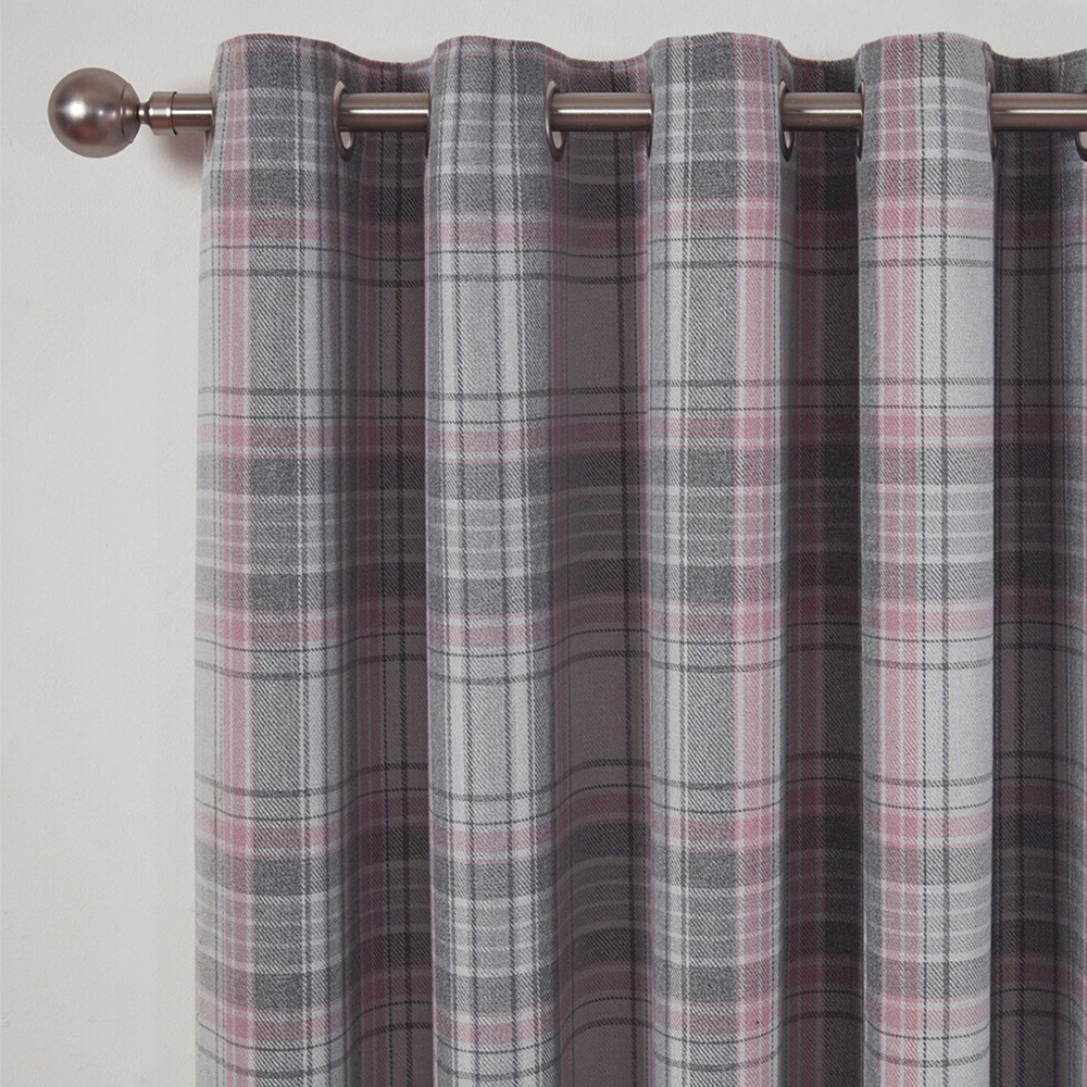 Divante Hatfield Blush Check Blackout Curtain 168 x 137cm Image 6