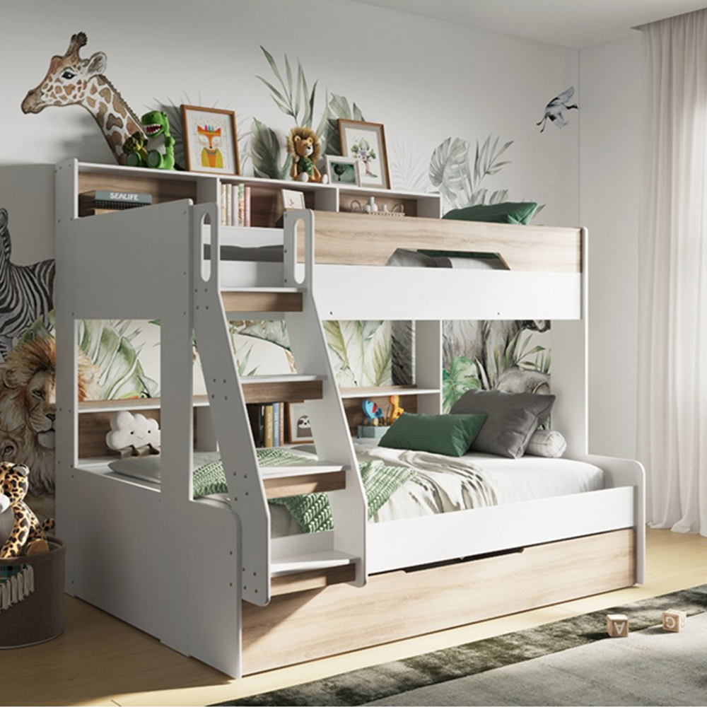 Flair Interstellar Triple Oak Bunk Bed Image 7