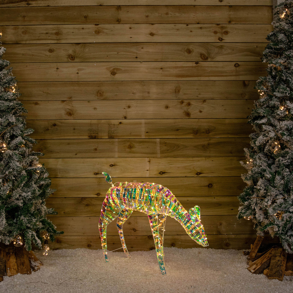 Samuel Alexander Warm White LED Iridescent Shimmer Christmas Reindeer 6.1ft Image 6
