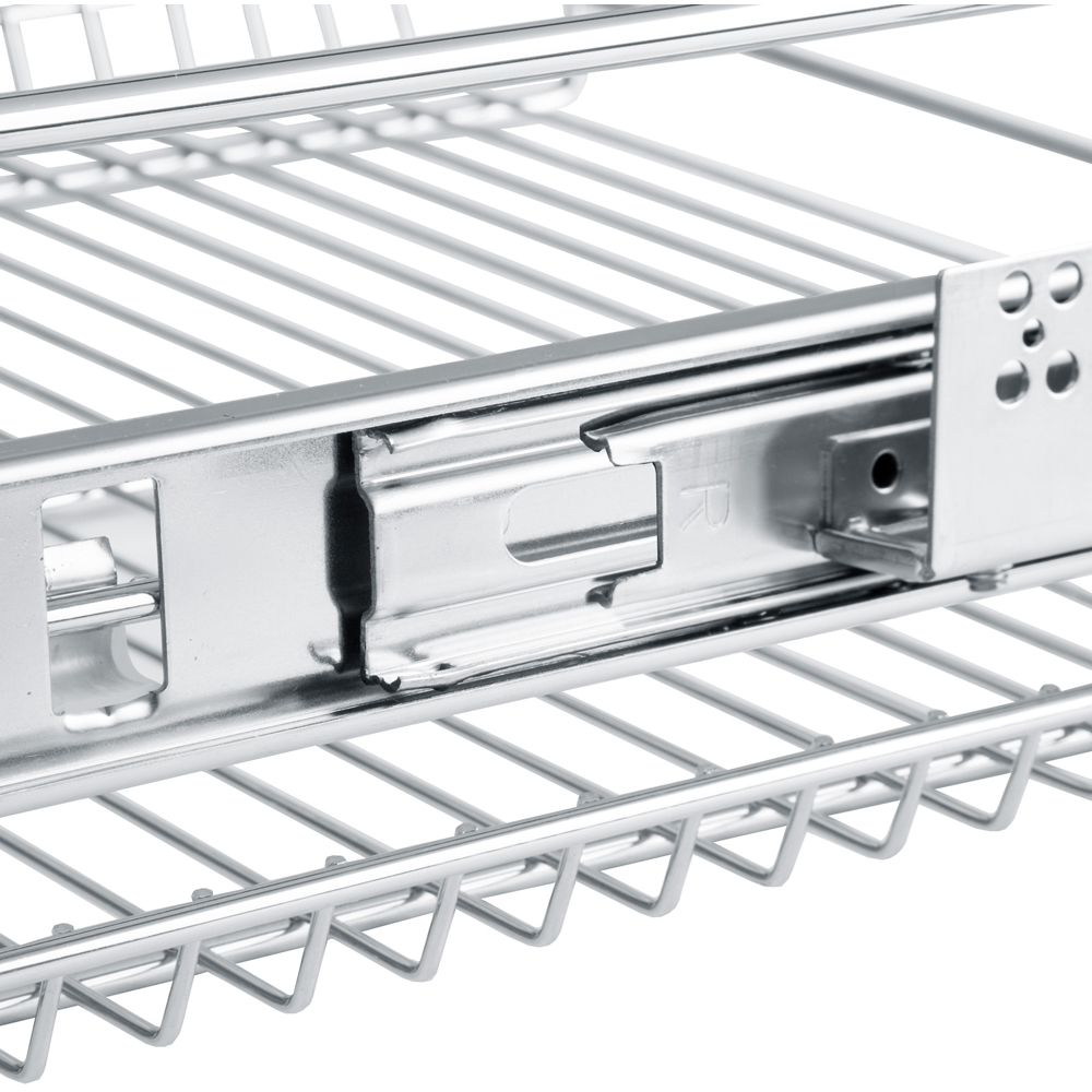 tectake Chrome Telescopic Drawer with Runners 14 x 37 x 44cm 2 Pack Image 6