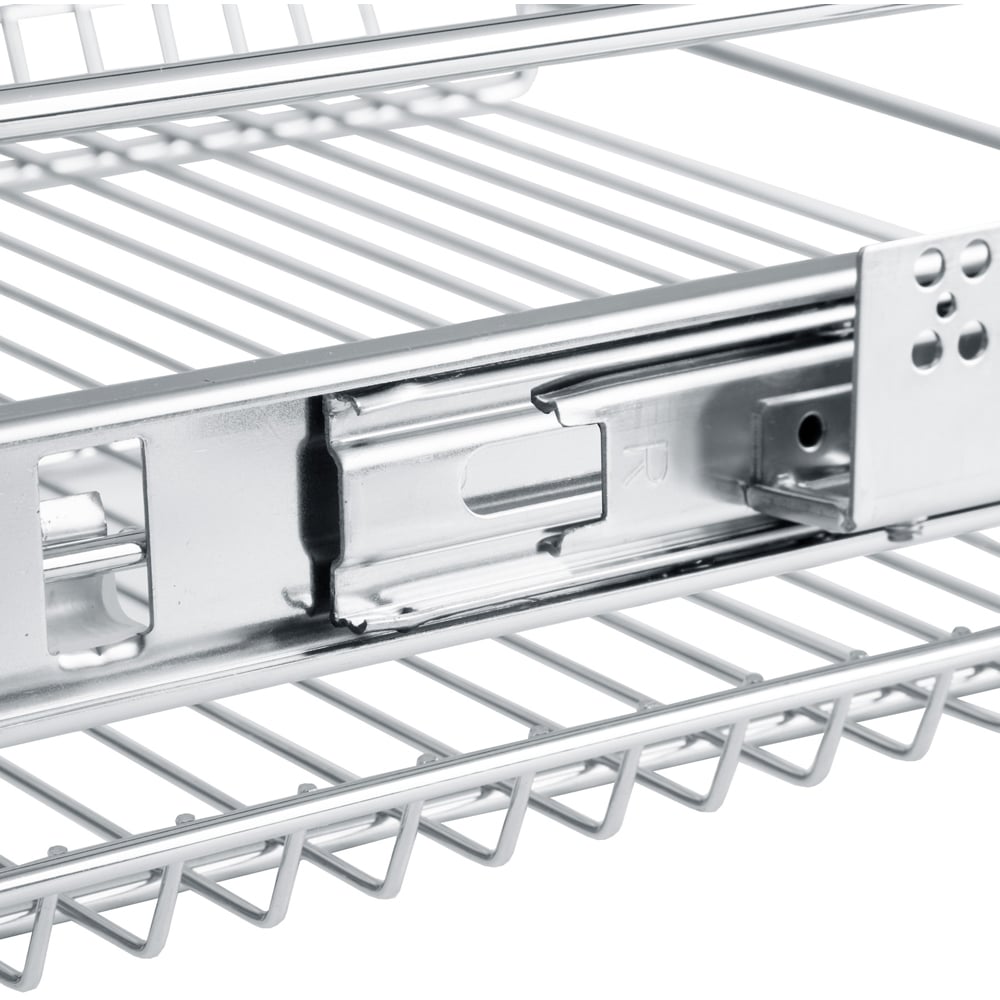 tectake Chrome Telescopic Drawer with Runners 14 x 47 x 44cm 2 Pack Image 6