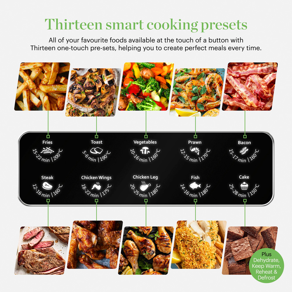 Good Food GF17015 Black 13 in 1 Oven and Basket Air Fryer 10L Image 4