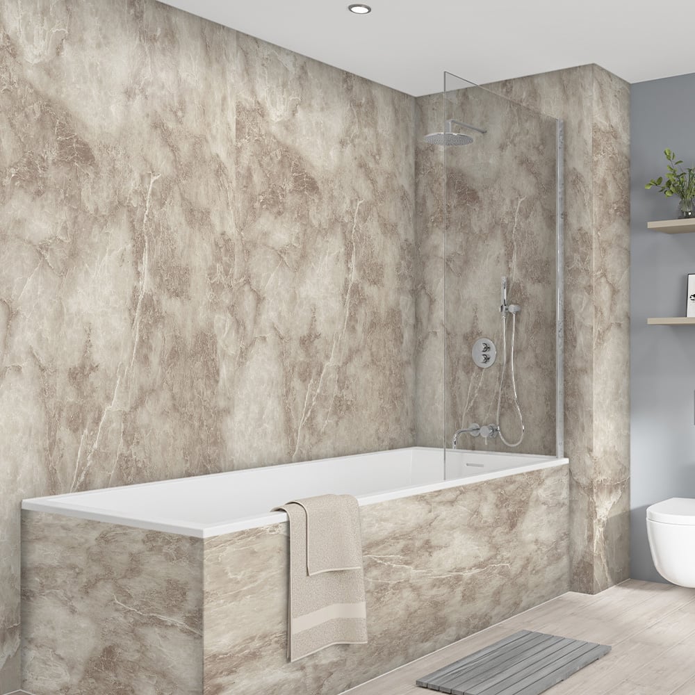 Wetwall Elite Onyx Marrone Post Formed Shower Panel 2420 x 160mm Image 1