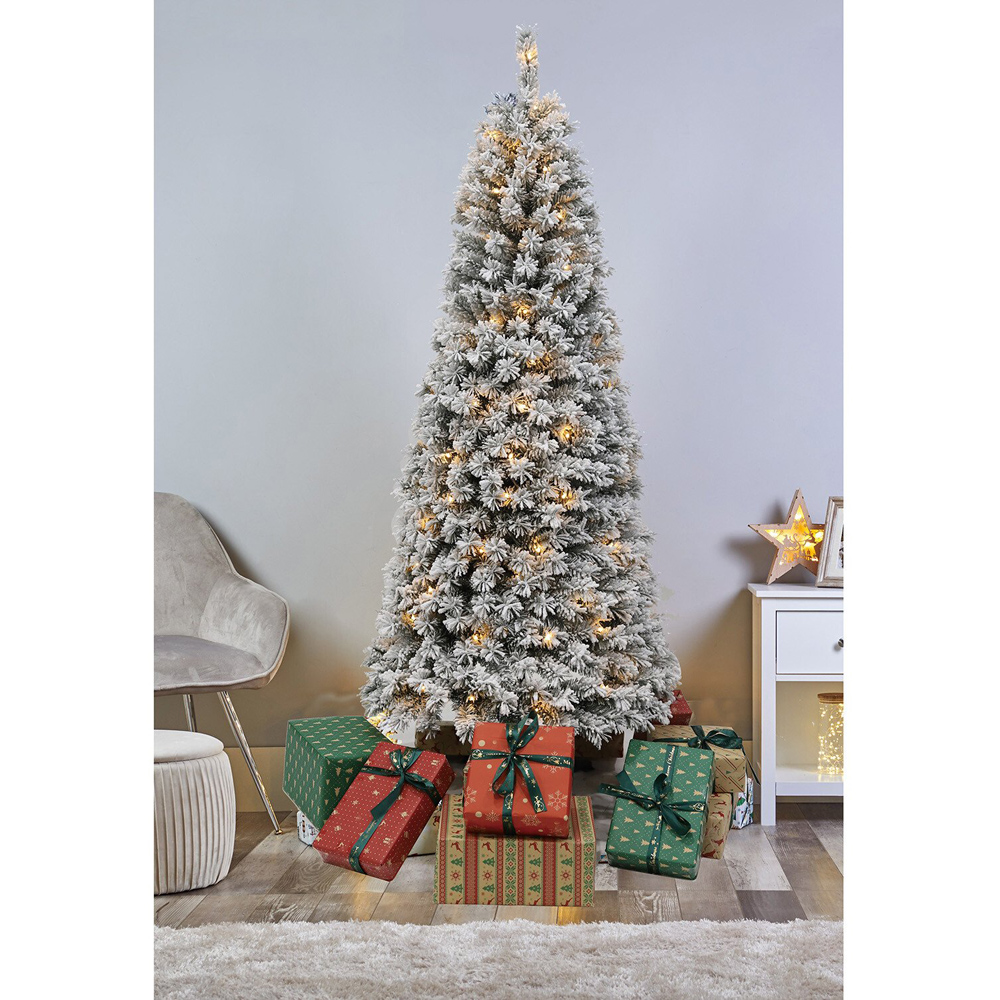 6ft Deluxe Flocked Spruce Pop Up Tree Image 2