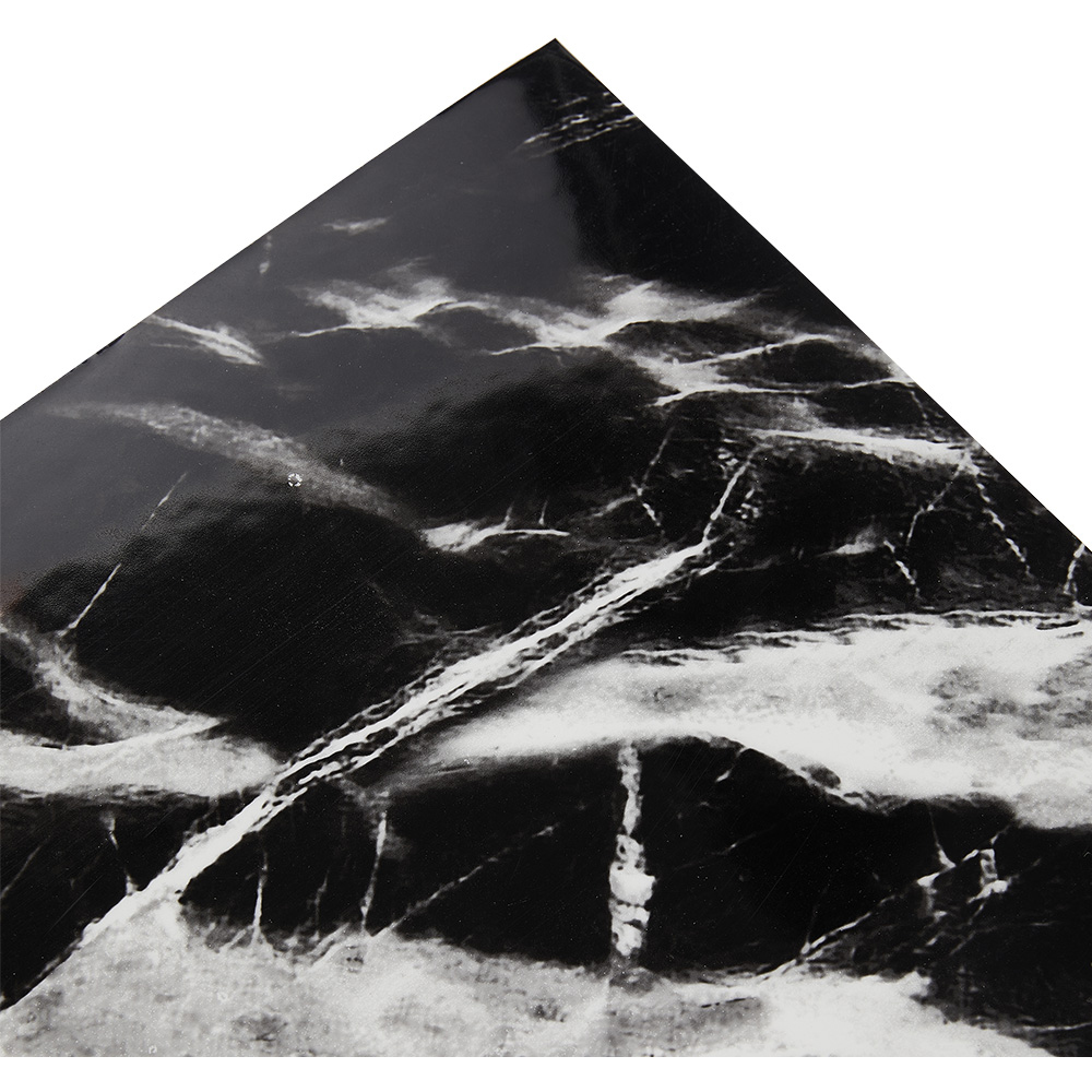 Living and Home Marble Patterned Black and White PVC Self Adhesive Wall Sticker 10 Pack Image 6