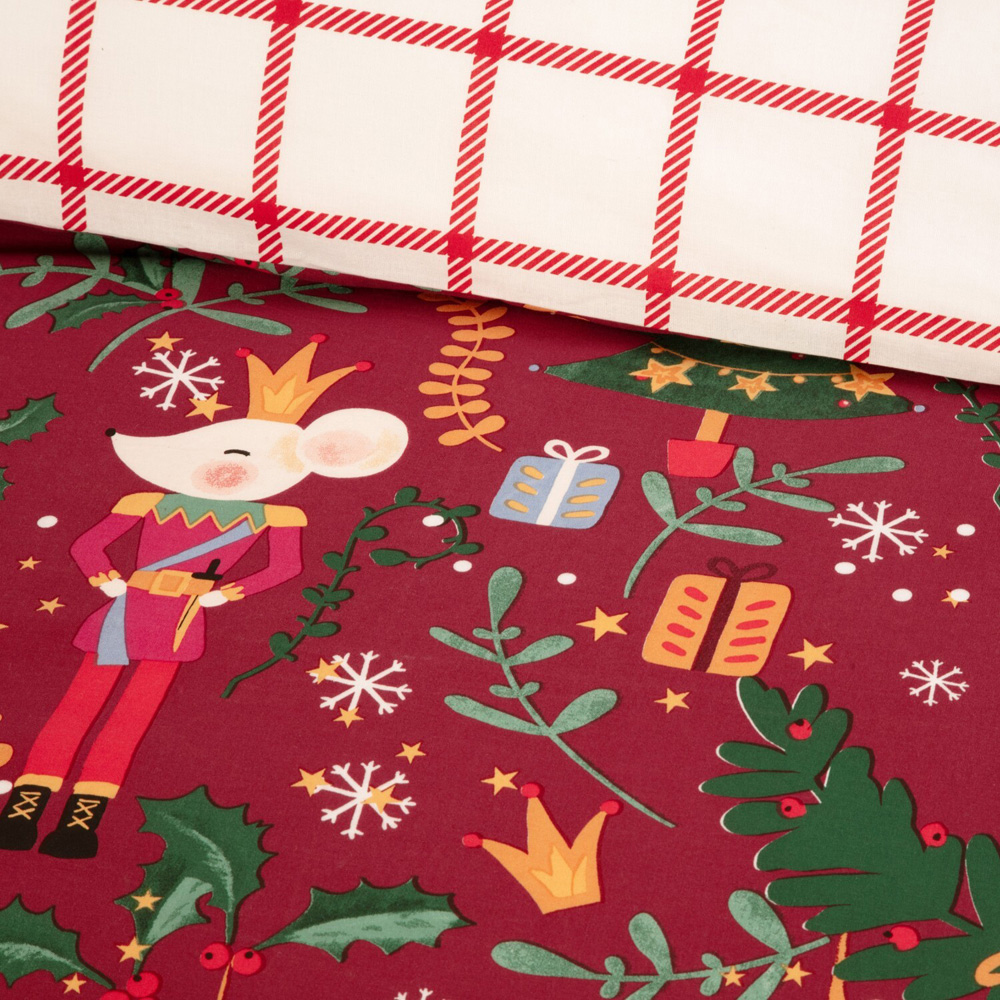 Christmas Nutcracker Duvet Set Red Superking Image 4